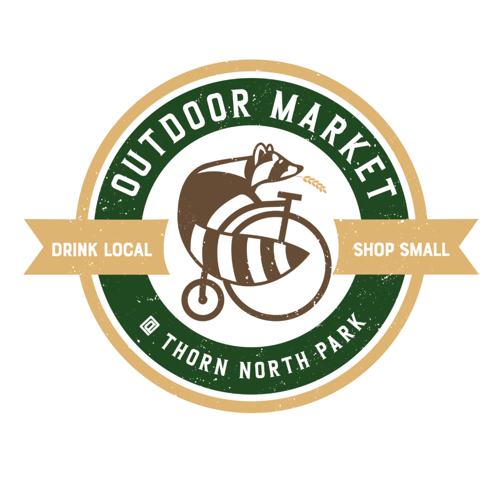 graphic for market mondays with raccoon logo in middle