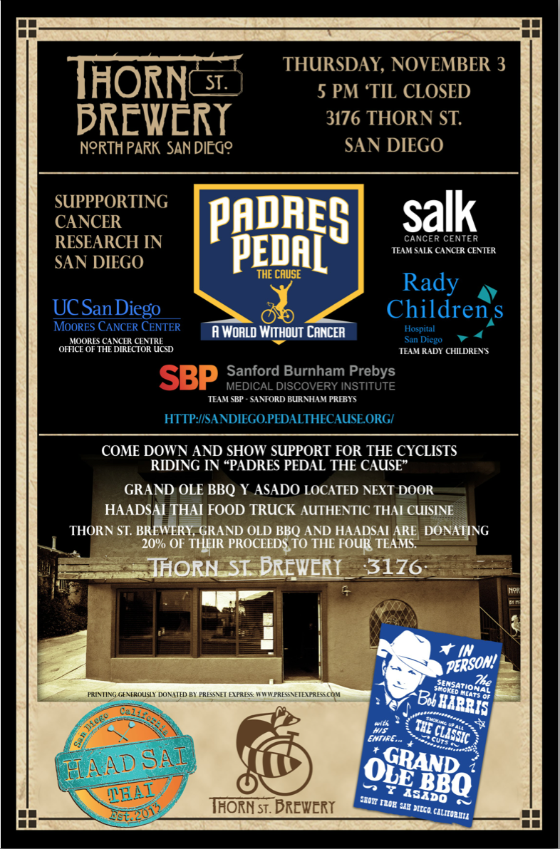 Padres Pedal the Cause Fundraiser