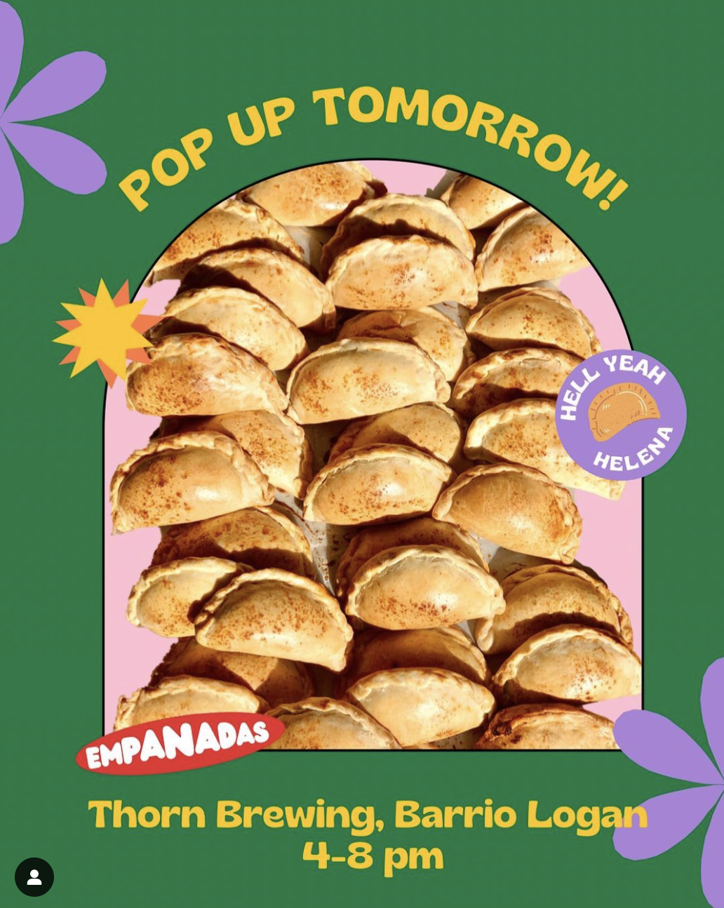 a pile of empanadas to promote hell yeah helena a cuban pop up