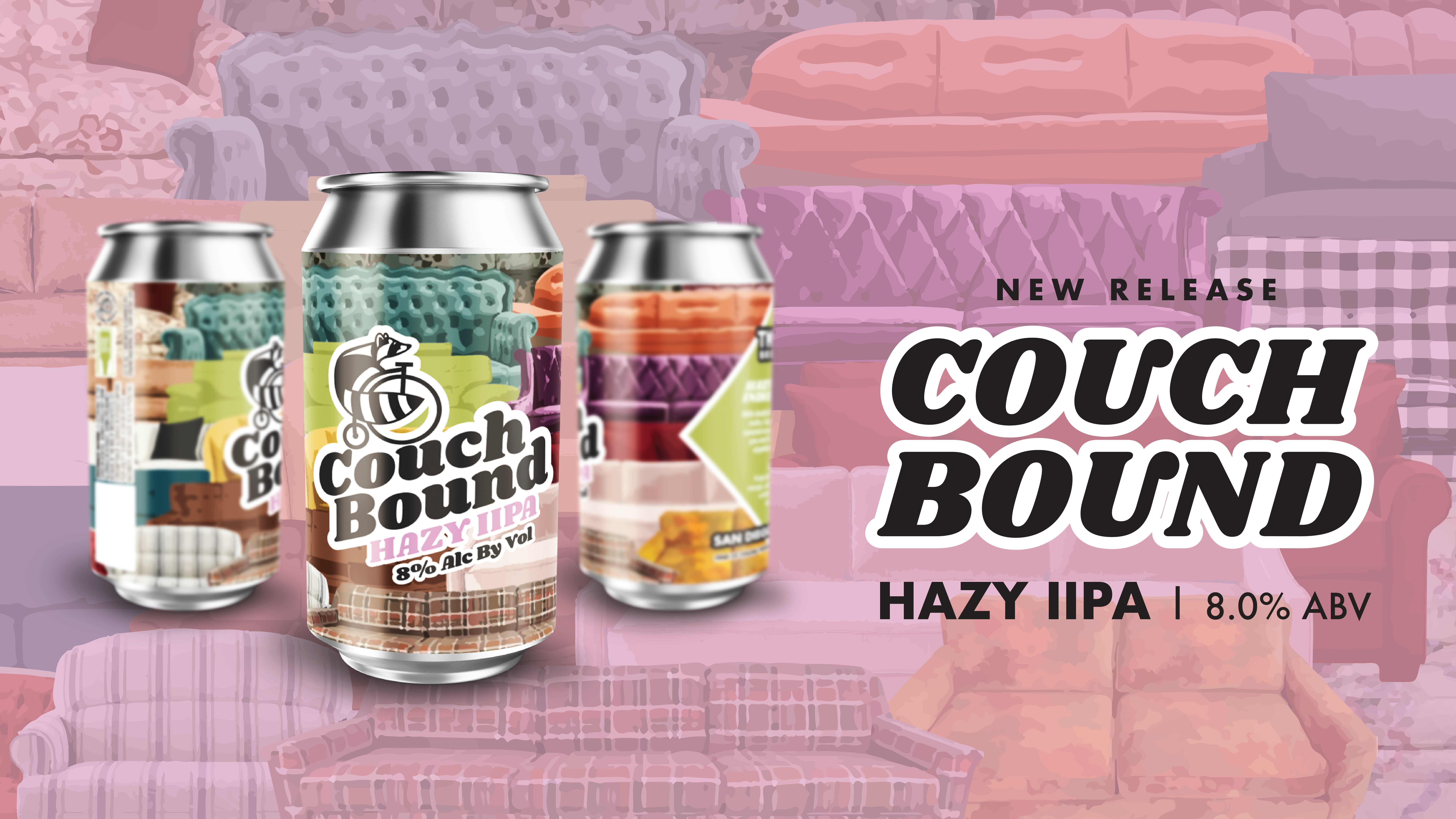 picture of couch bound can of beer